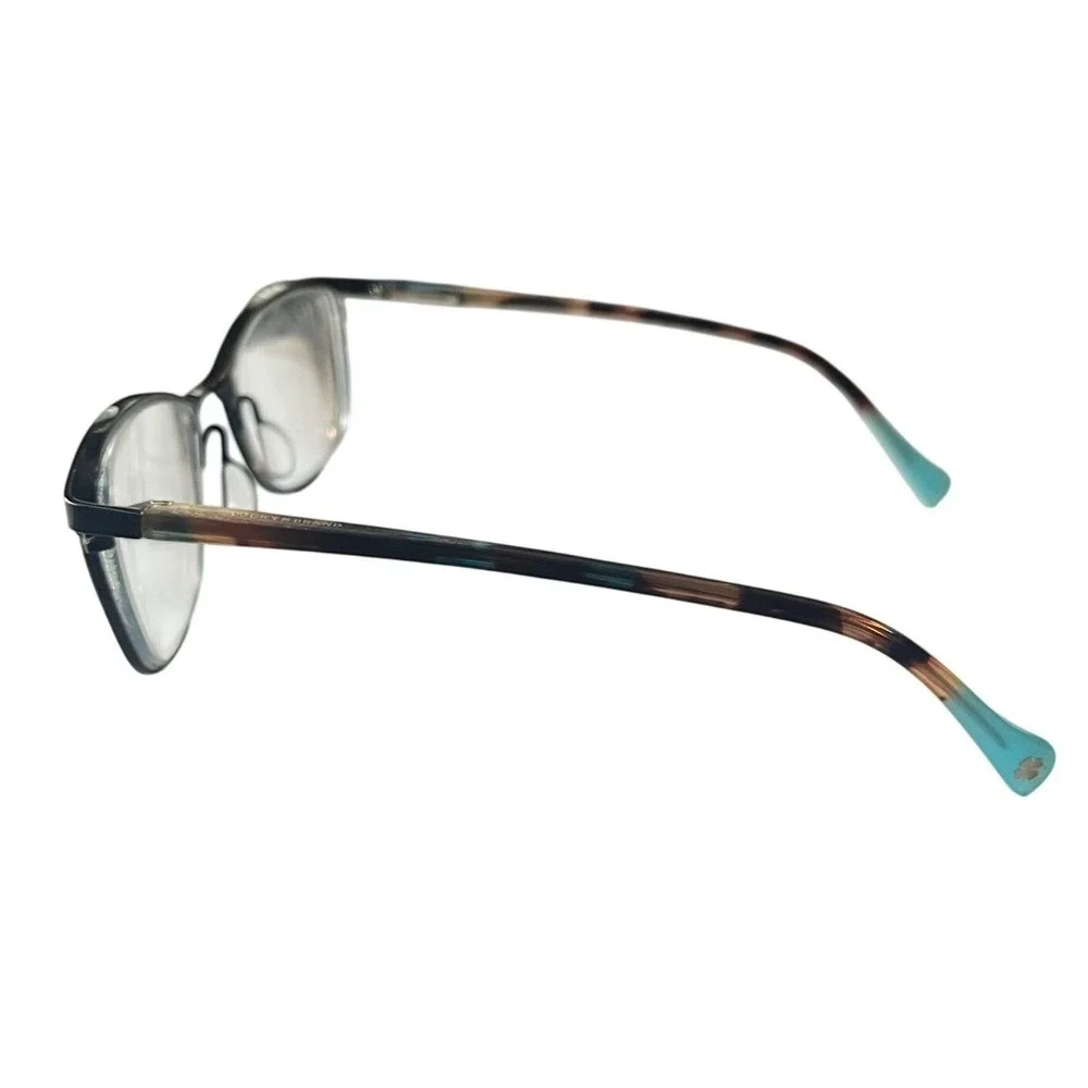 Lucky Brand D509 Black Teal Tortoise Shell Eyeglasses Frames 54-17-135
